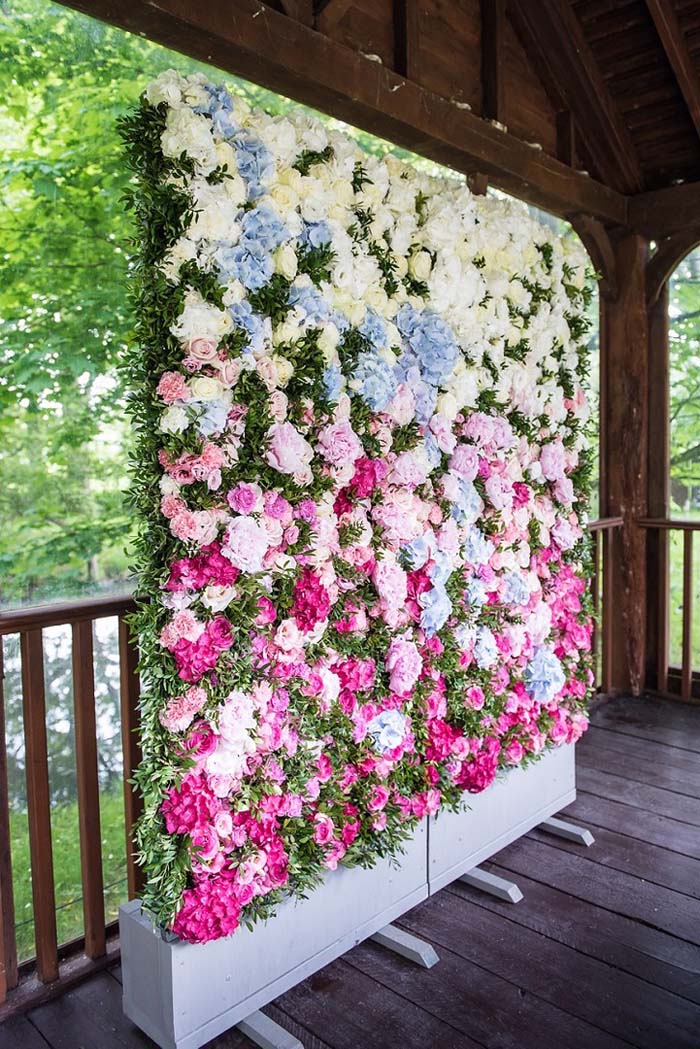 15 Flower Wall Wedding Ideas - Our Favourites