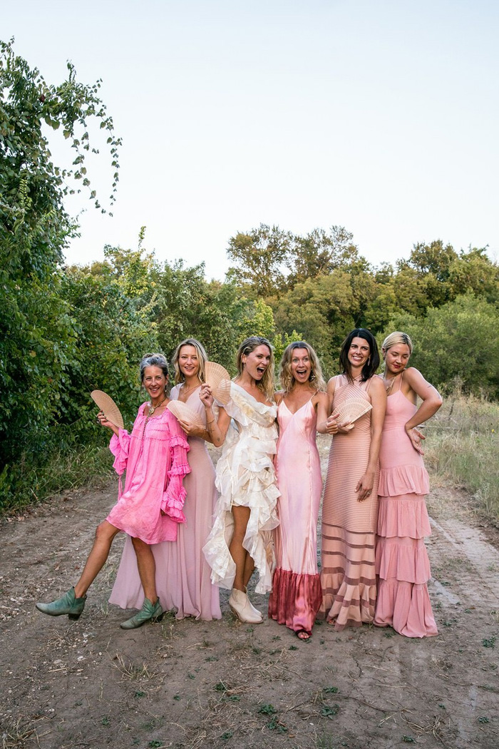 Blush mismatched bridesmaid dresses sale