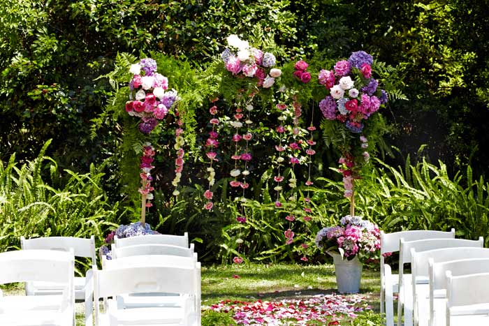 flower arch wedding hire
