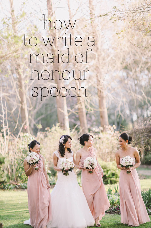 maid of honor speech writing